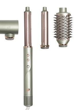 T3 Multi-Styler Hair Tool in Sage Green and Rose Gold